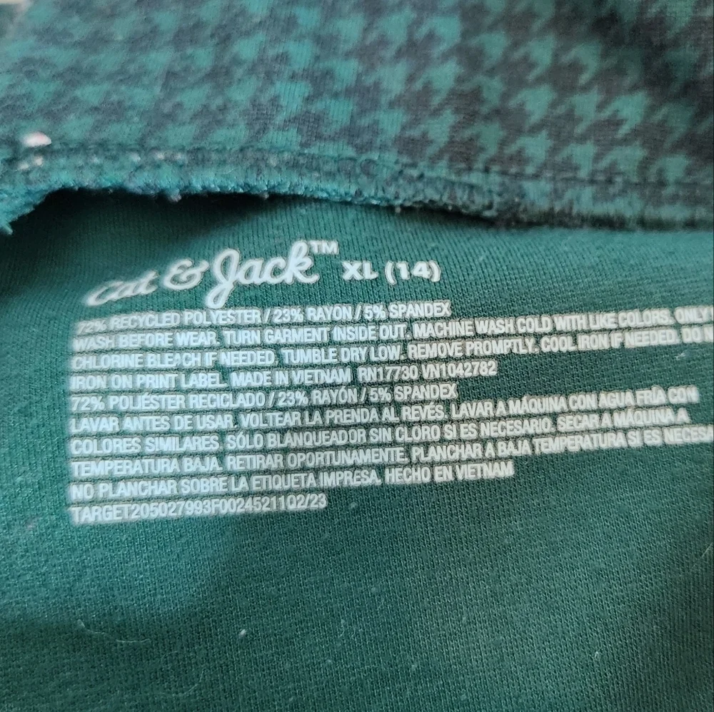 Cat & Jack Girl's Green & Black Pants